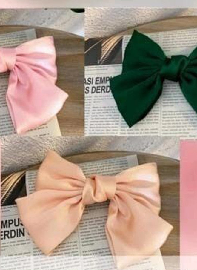SZN Assorted Colour Bow Hair Clips - Set of 3 - Image 2